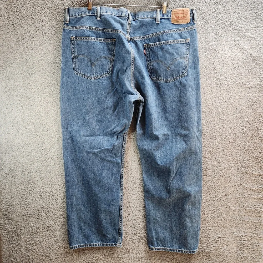 Levis 505 Jeans Men's 46X30‎ (fits 43x30) Blue 100% Straight Fit Medium Wash